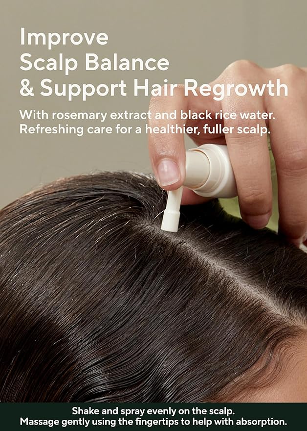 AROMATICA Root Enhancer Rosemary Water Spray for Hair Growth – Korean Hair Care Oil for Scalp Detox – Flaky & Itchy & Dry Scalp Treatment – Free from Sulfate, Silicone, and Paraben (3.38oz)