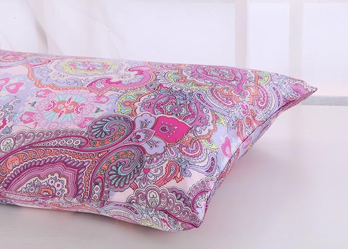 SLPBABY Silk Pillowcase for Hair and Skin with Hidden Zipper Print (Queen, Pattern8)