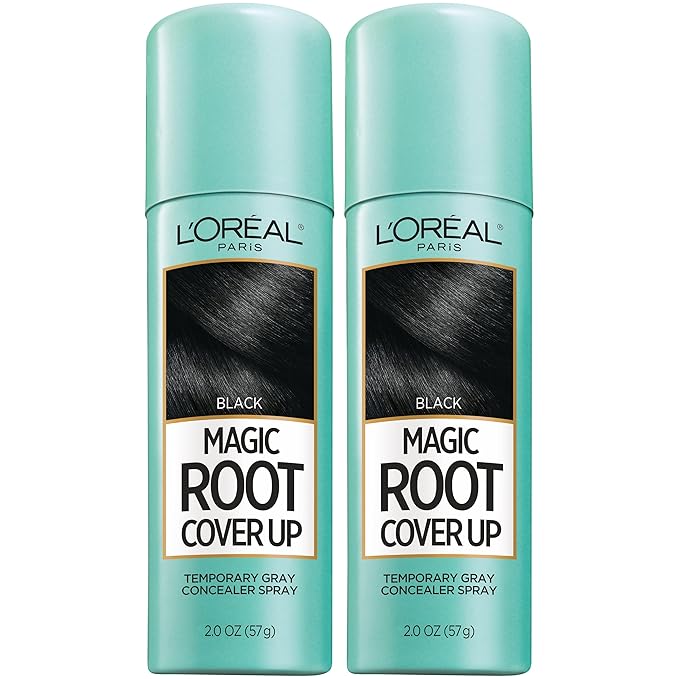 L'Oreal Paris Hair Color Root Cover Up Hair Dye Black 2 Ounce (Pack of 2) (Packaging May Vary)