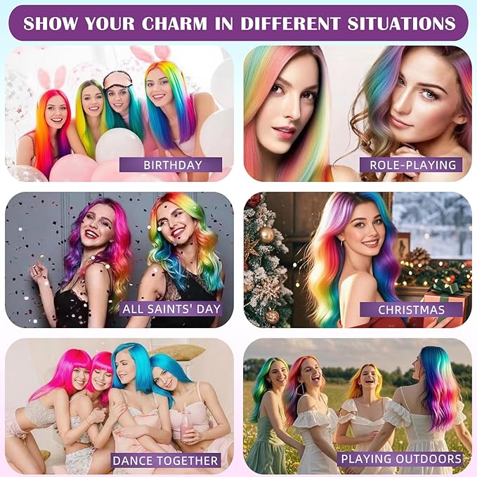 Pink Hair Spray, Temporary Hair Color Spray for Women, Men, Kids, One-Time Use Washable Hair Dye, Natural Hair Color Wax for Christmas, Hallowen, Cosplay, Festival Party Costume Makeup, DIY (Pink)