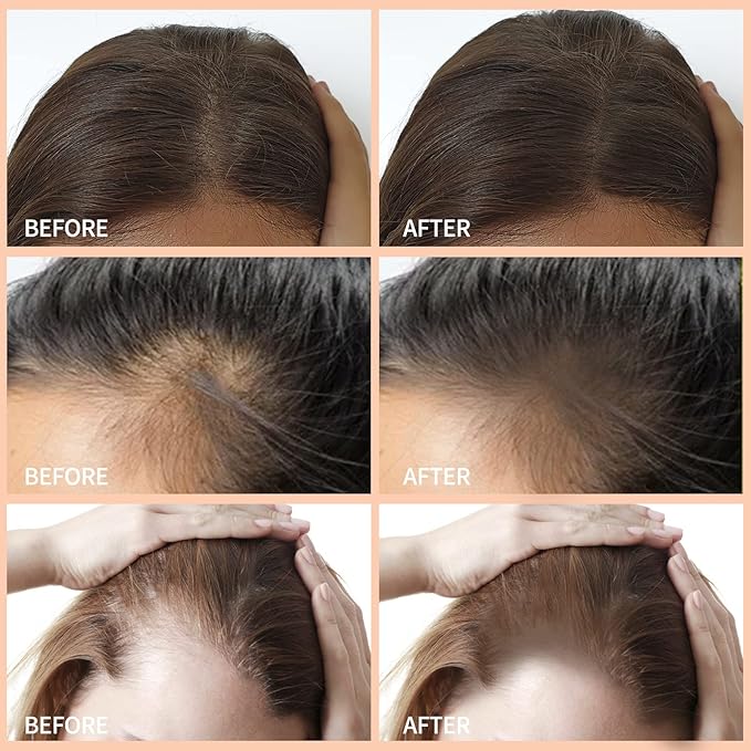 Boobeen Hair Shadow Powder Kit, Roots Touch-Up Powder Cover Hair Color, Temporary Concealer with Brush for Gray Root