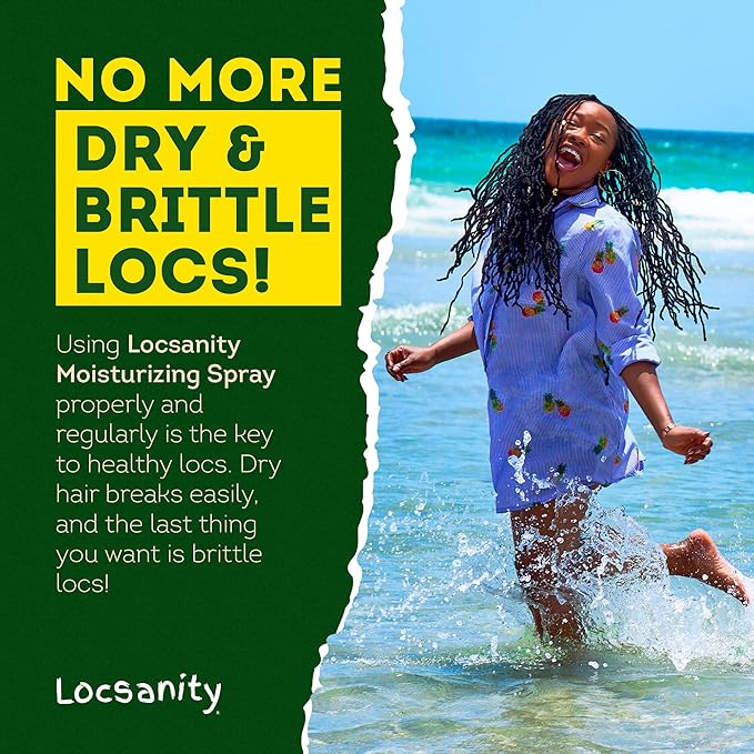 Locsanity Daily Moisturizing Refreshing Spray for Locs, Dreadlocks - Rose Water and Peppermint Hair Scalp Moisturizer, Dreadlock Spray - Natural Loc Care and Maintenance (12oz)