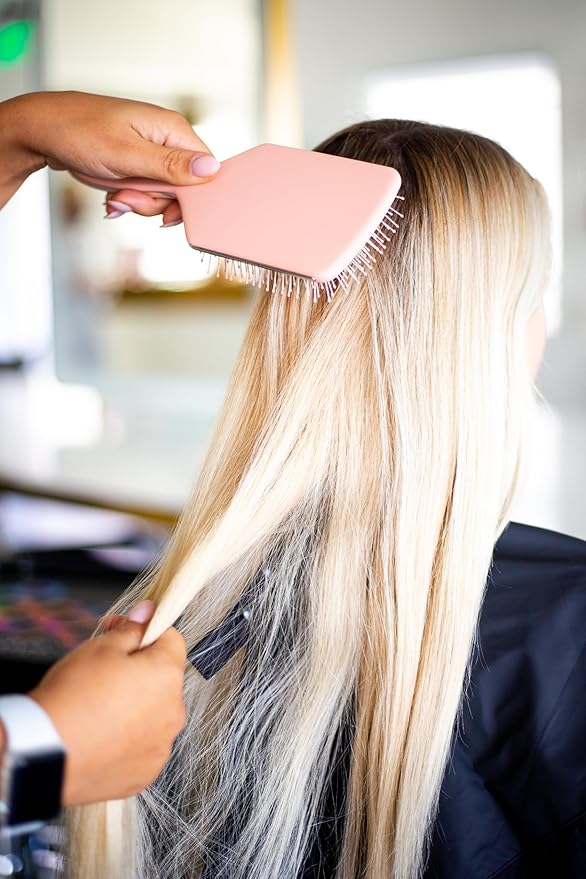 FRAMAR Paddle Hair Brush For Women – Wet Paddle Brush For Thick Hair, Wet Hair Brushes For Women, Hair Brush Detangler – Reduces Breakage - Champagne