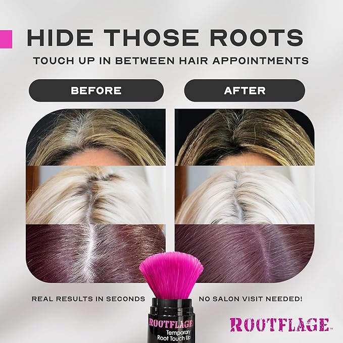 Rootflage Fun Temporary Hair Color- Works on Dark Hair (03 Blue Monday) Washes Out in 1 Shampoo