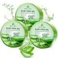 3-Pack Pure Aloe Vera Gel for Face & Body, 98% Pure Aloe Vera Gel for Skin, Scalp, & Hair, Soothing Aloe Face Moisturizer, Multipurpose Skin Care（30oz）