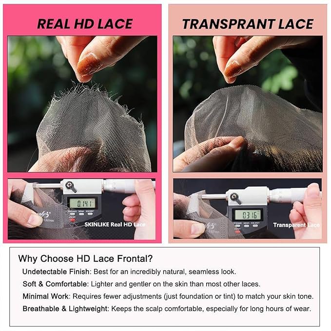 WOWANGEL 13x6 HD Lace Front Wigs Human Hair Body Wave Pre Plucked SKINLIKE 0.1mm Extremely Thin Real HD Lace Front Wigs 250% Density Glueless Human Hair Wigs for Women 22 Inch