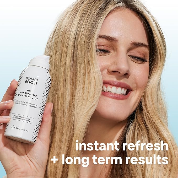 BONDIBOOST HG Dry Shampoo For Women & Men [3.95 oz] - Clinically Tested to Cleanse + Volumizes Hair, Refreshes + Protects & Strengthens Hair - Clean Formula with Rosemary - All Hair Types