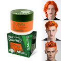 Temporary Hair Color Wax for Men - SUPIYA Washable Hair Wax Color, All-Day Hold Disposable Hair Wax for Party, Cosplay & Daily (Pumpkin Color #45)