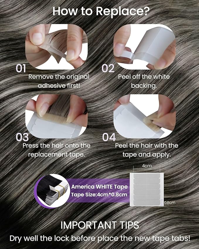 LaaVoo Black Tape in Extensions Real Human Hair Tape ins Human Hair Extensions Human Hair Tapes in Jet Black Hair Full Head Silky Soft 40 Pieces 14 Inch 100g