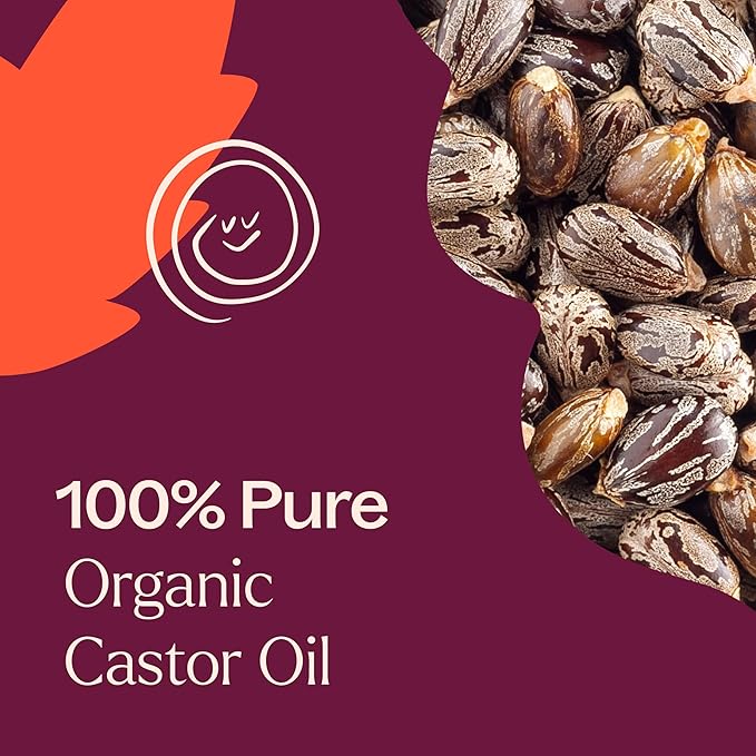 Plant Therapy Organic Castor Oil 32oz - 100% Pure & Natural Grade for Nourishing Hair and Skin Treatment - Cold Pressed - USDA Certified - Hexane Free - Stimulates Hair Growth, Treats Dry Skin