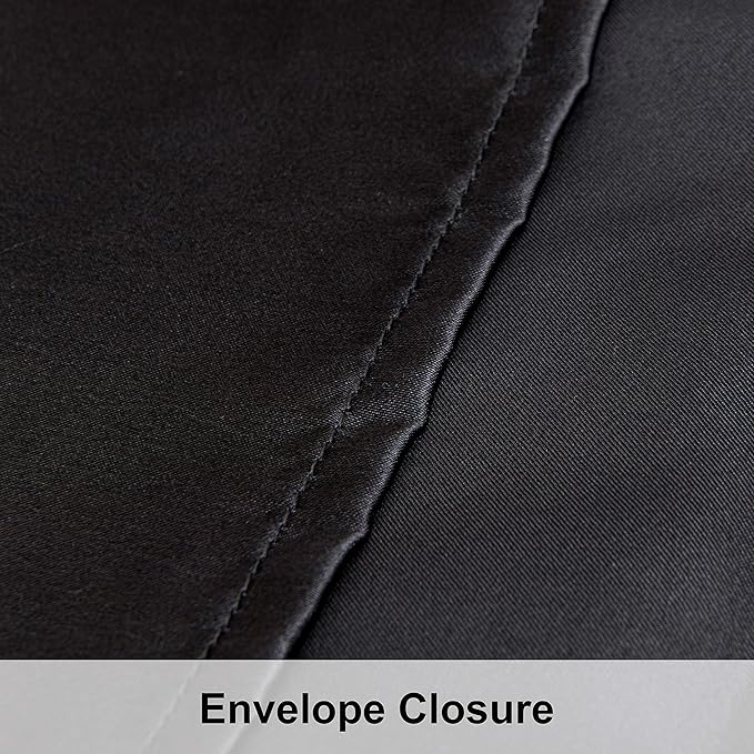 NTBAY Satin Body Pillowcase for Hair and Skin, Luxurious and Silky Pillow case with Envelope Closure, 20x54 Inches, Black