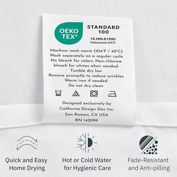 California Design Den King Size Pillowcase Set - 400 Thread Count, 100% Cotton Sateen, Set of 2 Pillow Covers, Soft and Breathable - Ivory (Pale Tone)