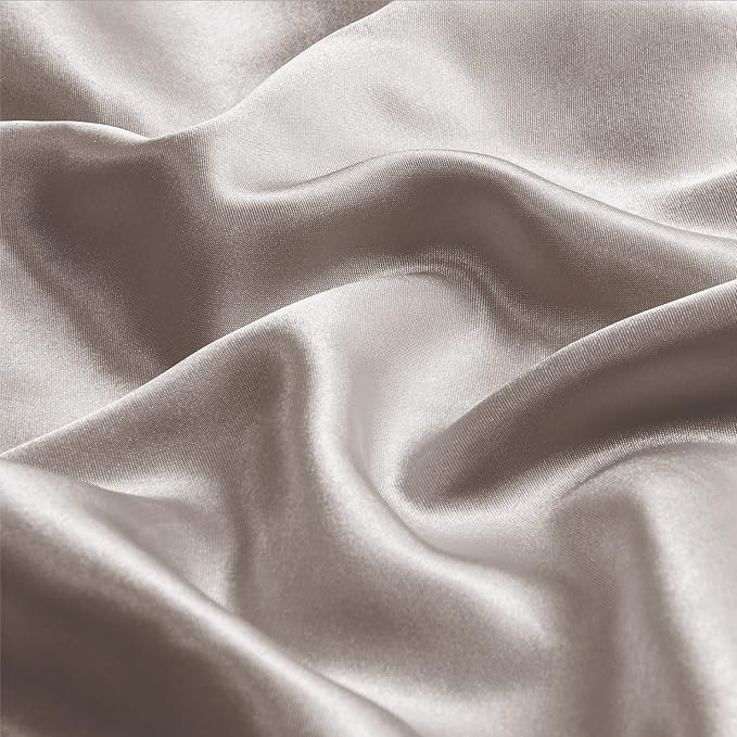BEDELITE Satin Pillowcase with Zipper, Rose Taupe King Size Pillow Cases Set of 2, Super Soft and Cooling Similar to Silk Pillow Cases, Gift for Women Men(20x36 Inches)
