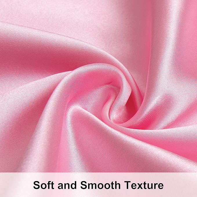 NTBAY Satin Body Pillowcase for Hair and Skin, Luxurious and Silky Pillow case with Envelope Closure, 20x54 Inches, Pink