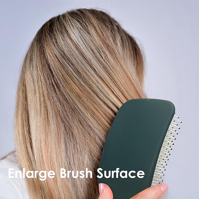 SH-RD Detangle Paddle Brush | Hairbrush w/Vented Air Cushion & Soft Bristles | Gentle Scalp Massager & Pain-Free Detangling | Ideal for Men, Women, All Hair Types