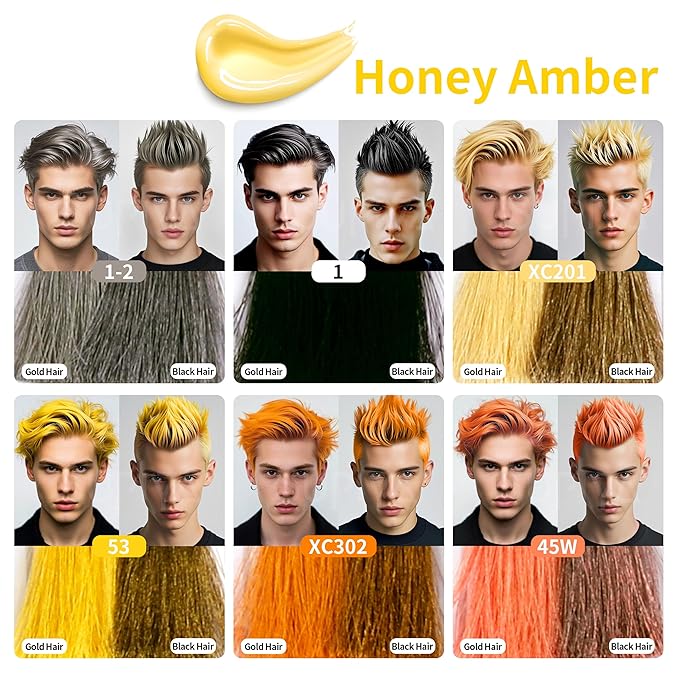 Temporary Hair Color Wax for Men,Washable Hair Wax Color, All-Day Hold Disposable Hair Wax for Party, Cosplay & Daily (Midnight Color #1-2)