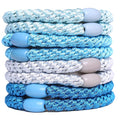 J.CARP 8Pcs Mixed color Hair Ties for Women Girls, Elastics Hair Bands Ponytail Holders, No Damage No Crease Hair Elastics, Perfect for Girls and Women with Thick or Curly Hair, Style 10