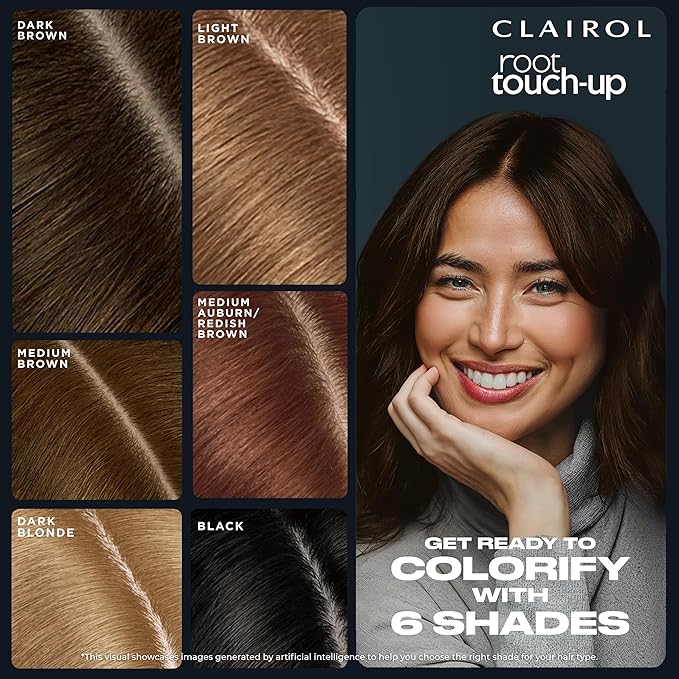 Clairol Root Touch-Up Temporary Hair Coloring Spray, Light Brown Hair Color, Pack of 1
