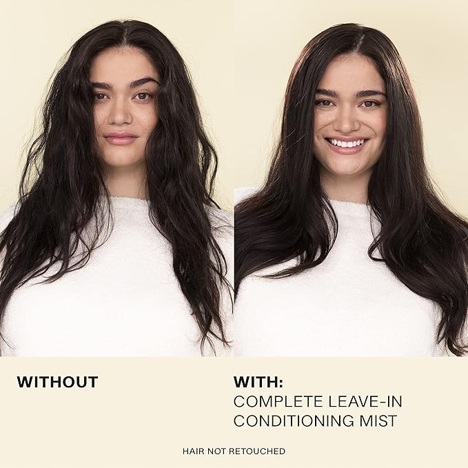 JVN Complete Leave-In Conditioning Mist, 2 Fl Oz, Travel Size, Frizz Fighting Moisture Multiplier, Detangler, UV and Heat Protection Spray, Hair Care for Women and Men, Silicone Free