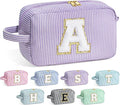 YOOLIFE Teen Girl Gifts - Birthday Gifts for 4 5 6 7 8 9 10 11 12 13 14 15 16 Year Old Girl Gifts, Gifts for Women Teen Girls Kids Sister Her, Valentines Day Gifts for Kids, Initial Girls Makeup Bag A