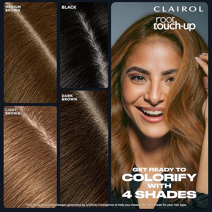 Clairol Root Touch-Up Temporary Concealing Powder, Dark Brown Hair Color, Pack of 3