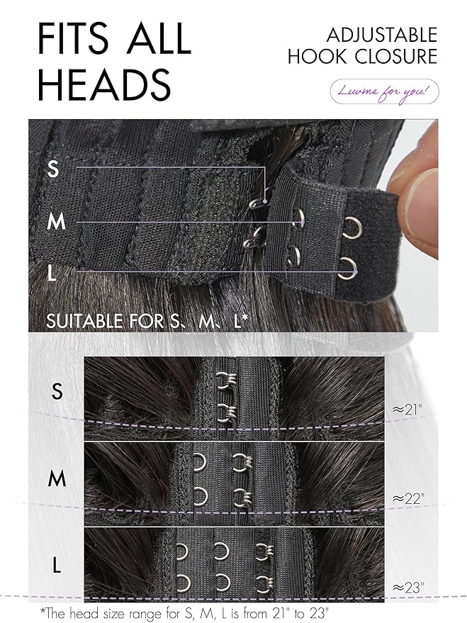 LUVME HAIR All-Day Comfort Real Glueless 7x6 HD Lace Wig 200% Density Hair PartingMax Lace Wigs Loose Body Wave Lace Front Wigs Human Hair Pre Cut Plucked Lace Frontal 22 Inches Natural Black Color