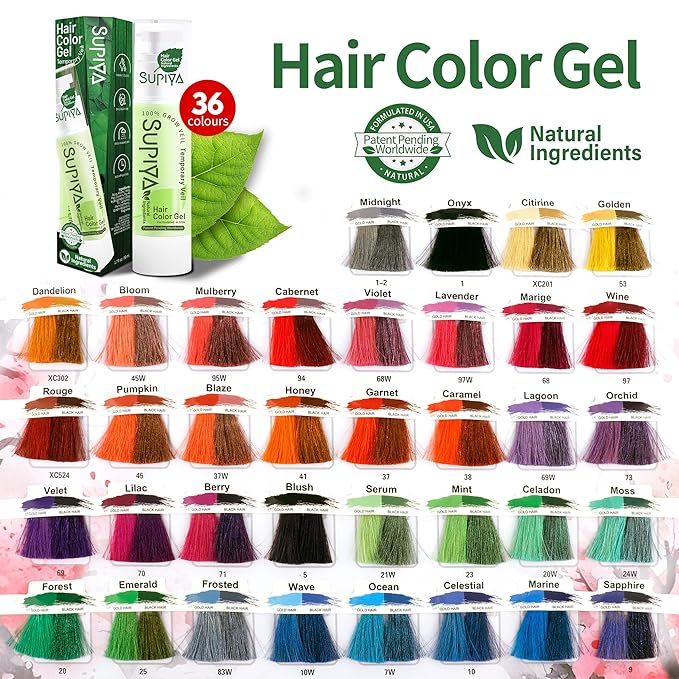Temporary Hair Color Gel, Purple Hair Dye Color Gel Washable Natural Instant Hair Color Wax for DIY Hairstyle for Kids Men Women(Color #69W)