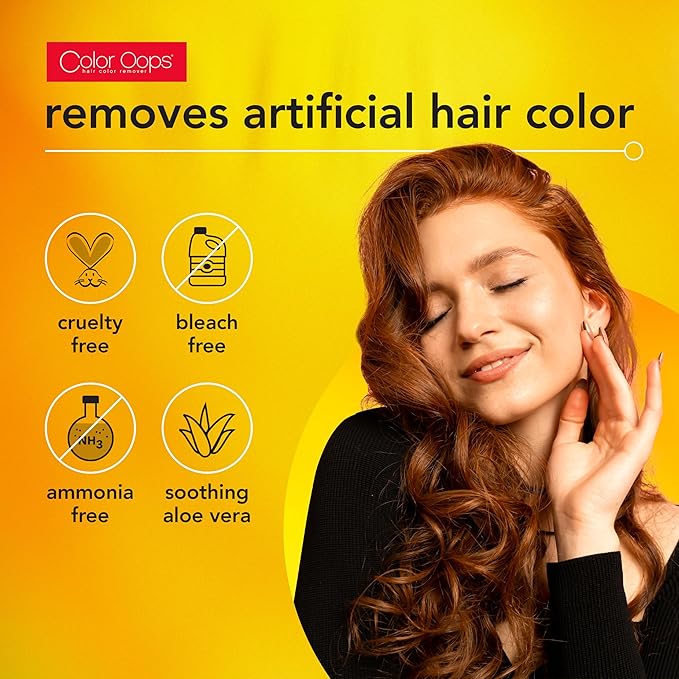 Color Oops Extra Conditioning Hair Color Remover, 1 Application, Hair Dye Remover Processes in 20 Minutes, Safely Removes Permanent & Semi-Permanent Dye, Ammonia & Bleach Free