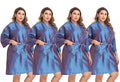 PERFEHAIR Salon Client Gown Cape, Pack of 4, Hairdressing Gown Smock Robes for Hair Stylist to Hair Cutting, Hair Coloring, Makeup-Purple