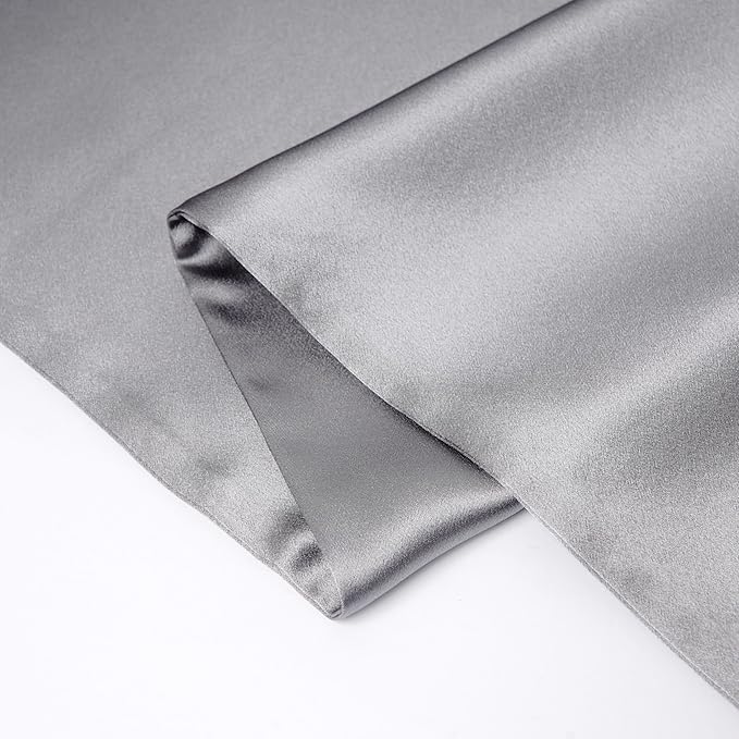 ZIMASILK 100% Pure Mulberry Silk Pillowcase for Hair and Skin Health,Soft and Smooth,Both Sides Premium Grade 6A Silk,600 Thread Count,with Hidden Zipper,1pc (Queen 20''x30'',Silver Grey)