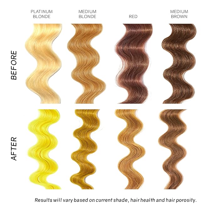 Overtone Daily Color Depositing Conditioner, Extreme Yellow, 8oz, Hydrating, Damage-Free Temporary Hair Color for All Hair Types with Shea Butter & Coconut Oil, Vegan & Cruelty-Free