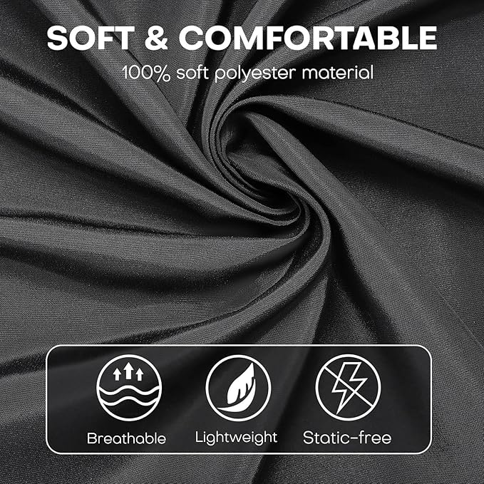 Noverlife Hair Salon Smocks Cape for Clients, Plus Size Salon Client Gown Robes Cape with 2 Pockets & Adjustable Tie, Waterproof Salons Robes Smock, Hair Stylist Dog Grooming Smock (43'' Long, Black)