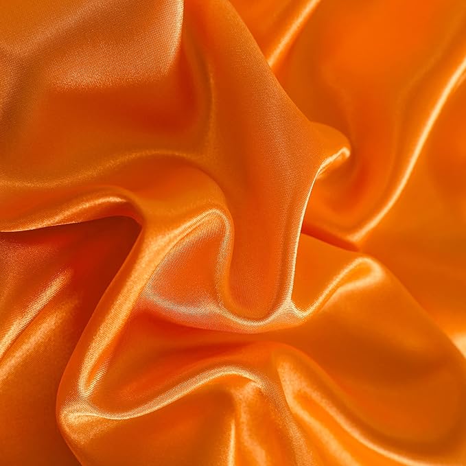 NTBAY 2 Pack Satin Queen Pillowcases for Hair and Skin, Luxurious and Silky Pillow Cases with Envelope Closure, 20x30 Inches, Orange