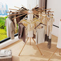 Clothes Drying Rack Tripod,Drying Rack Clothing,Laundry Drying Rack,Floor Standing,16 Wooden Poles,Collapsible Drying Racks for Laundry,Retractable,Foldable,Folding