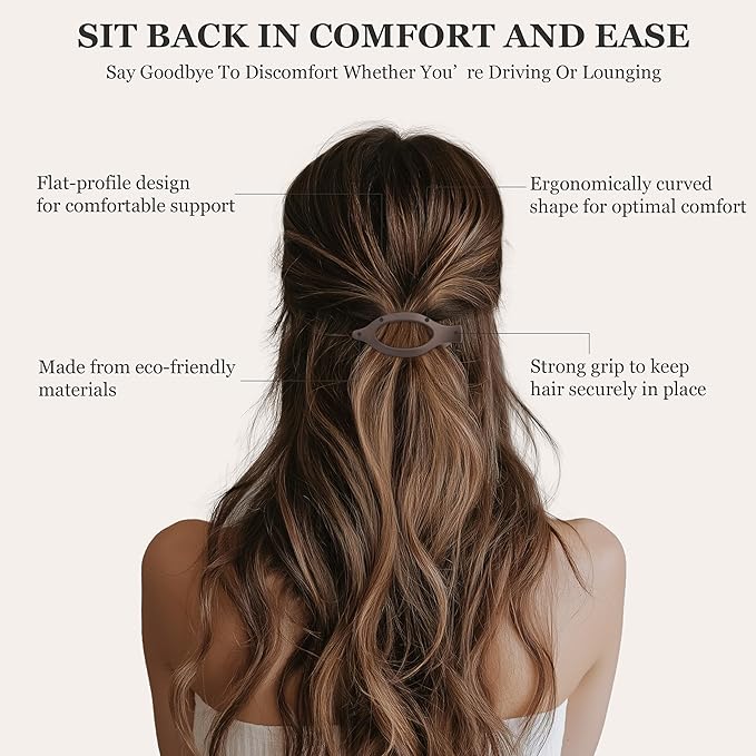 8 PCS Flat Hair Clips for Women French Matte Flat Claw Clips for Thick & Thin Hair No-Slip Hair Barrettes, Strong Hold Styling Accessories
