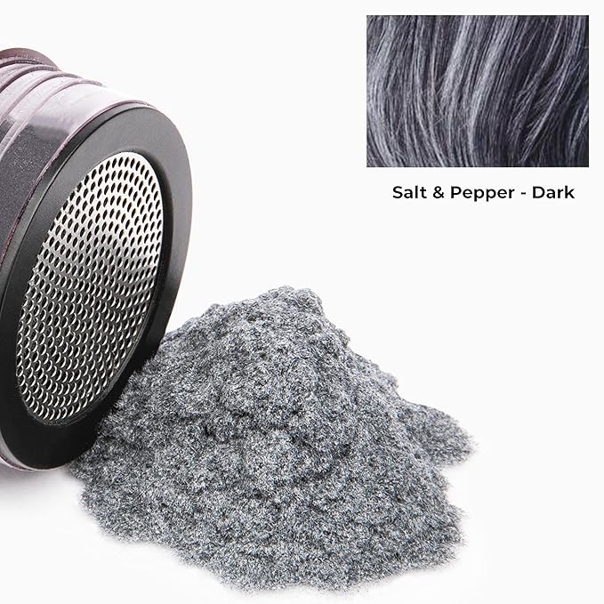 Trial Size - Eliminate Bald Spot and Thinning Hair Instantly. Make Thin Hair Look 10X Fuller. All-Natural Hair Thickening Fiber. Salt & Pepper - Dark