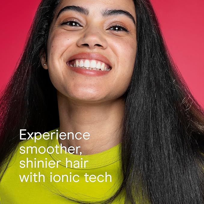 Infiniti PRO CONAIR Tension Control Straightening Brush, Heated Hair Brush with Tension Control Holds Hair in Place, Ionic Technology Adds Shine and Reduces Frizz, Gray