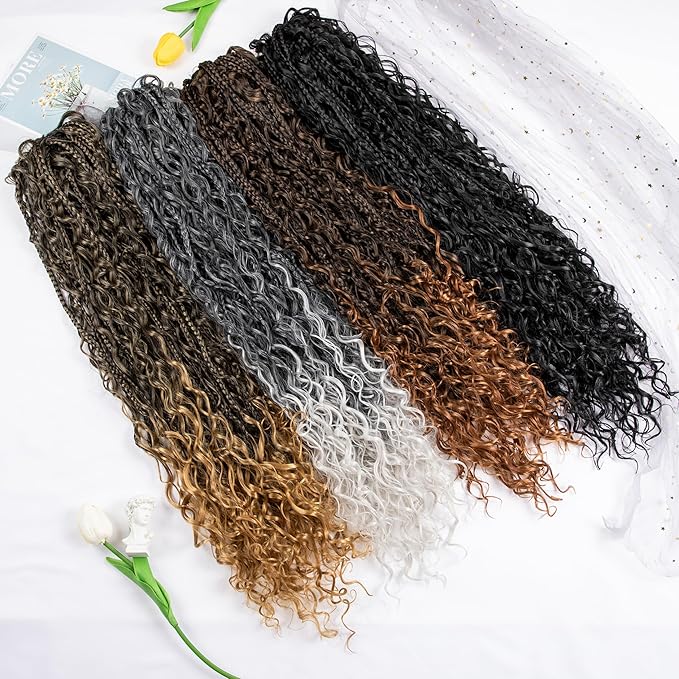 Drawstring Ponytail for Women 24 inch Boho Braids with Long Wavy Hair Ponytail Extension Clip in Synthetic Hair Extensions Ponytail for Daily Use (T1B/30#, 24 Inch)