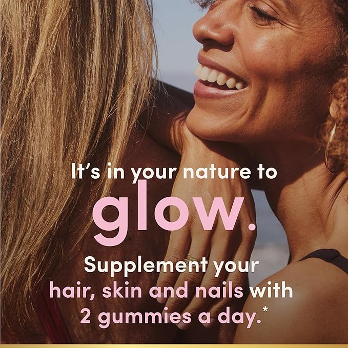 Nature's Bounty Optimal Solutions Hair, Skin and Nails Pectin Gummies, 2500 mcg Biotin Per Serving, No Stick Gummy, Vegetarian Formula, Strawberry Flavor, 200 count, 100 Total Servings