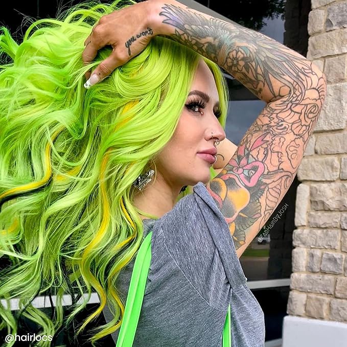 Arctic Fox Semi-Permanent Hair Dye, Vegan & Cruelty-Free, Conditioning, Ammonia-Free, Peroxide-Free, Vibrant Green Color, Space Cowgirl, Unisex, For Pre-Lightened Hair, 4 Fl Oz