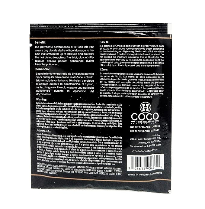 Hair Bleaching Powder for Dark Hair Lightening Blonde Hair Salon Quality Safe at Home (Charcoal 1.05 oz (pack of 1))
