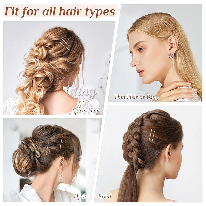 Bobby Pins - Blonde Hair, 360 Pcs, 2 Inch, Secure Hold, Kids to Women