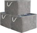 TheWarmHome Storage Baskets for Organizing, Sturdy Fabric Storage Basket , Foldable Storage Baskets for Shelves Closet Nursery Toy (Grey 3 Pack 20.5×15.7×13.8inch)