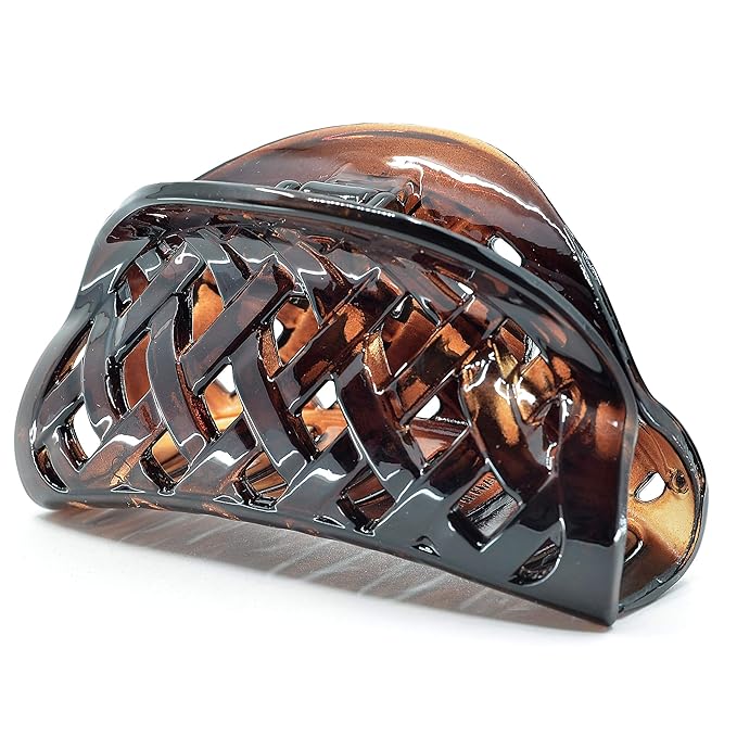 Camila Paris CP1807 French Hair Clip for Women Thick Hair for Long Curly Wavy Hair, Girls Hair Claw Clips Jaw, Durable Styling Big Claw Clip for Thick Hair, Strong Hold No Slip Grip, Made in France