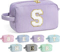YOOLIFE Birthday Gifts - 21st 20th 30th 40th 50th 60th Birthday Gifts for Women, Happy Birthday Gifts, Personalized Birthday Gifts for Women, Monogram Initial Makeup Bag, Cosmetic Bag for Women S