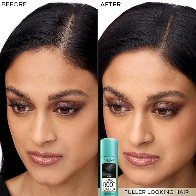 L'Oreal Paris Magic Root Cover Up Gray Concealer Spray, Medium Brown, 2 Oz(Packaging May Vary)