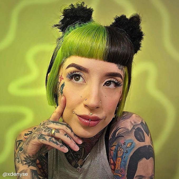 Arctic Fox Semi-Permanent Hair Dye, Vegan & Cruelty-Free, Ammonia-Free, Conditioning, Vibrant Green Hair Color, Space Cowgirl, For Pre-Lightened Hair, 8 Fl Oz
