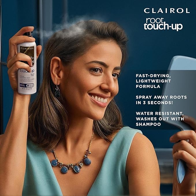Clairol Root Touch-Up Temporary Hair Coloring Spray, Dark Brown Hair Color, Pack of 1