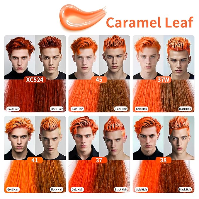 Temporary Hair Color Wax for Men - SUPIYA Washable Hair Wax Color, All-Day Hold Disposable Hair Wax for Party, Cosplay & Daily (Honey Color #41)