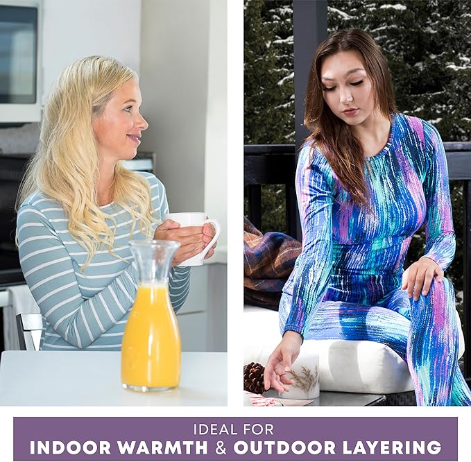 Rocky Thermal Underwear Women Long Johns Womens Thermals Top Bottom Set Fleece Lined Under Wear Clothes Base Layer Thermals